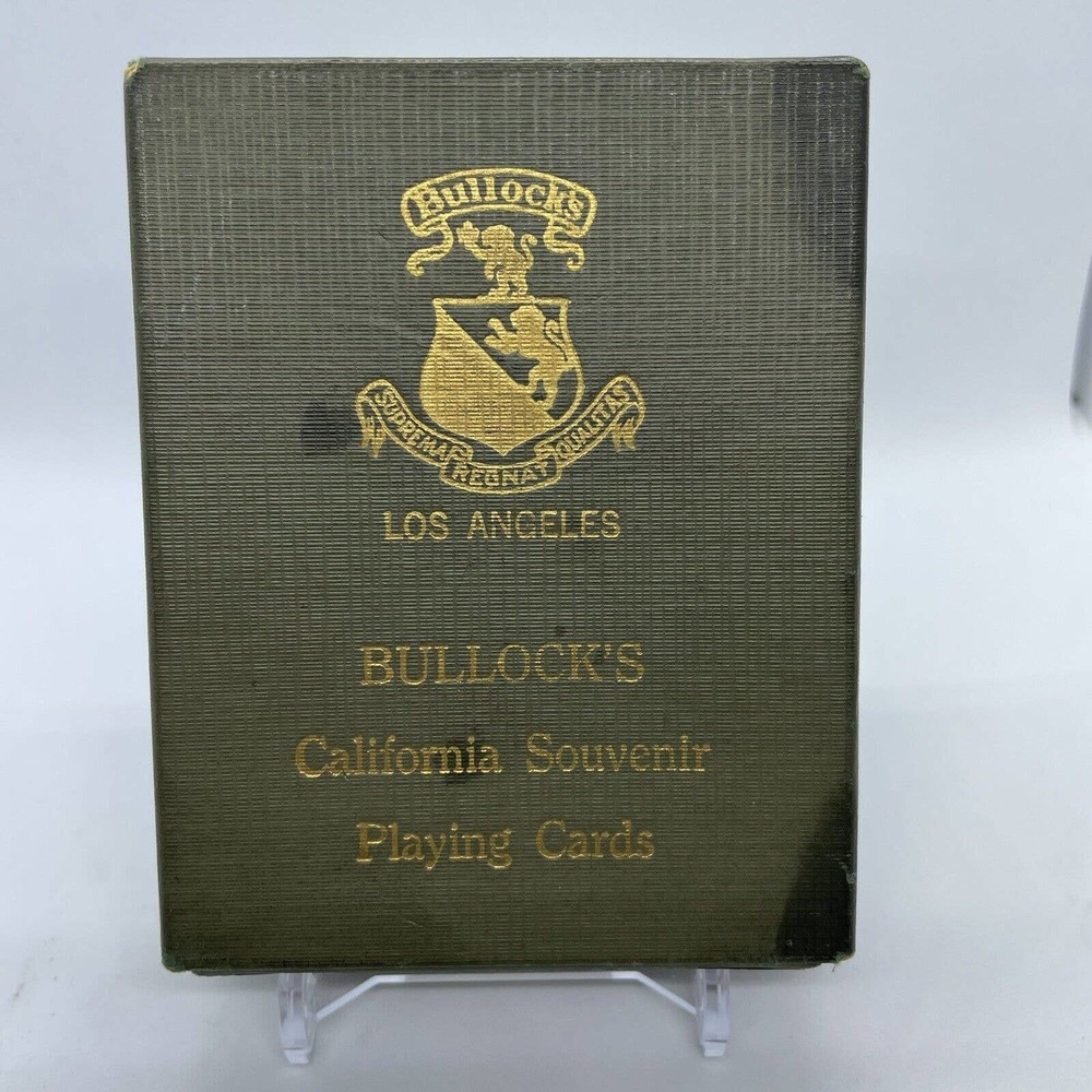 c.1927 Bullock’s California Souvenir Playing Cards Full Set w/ Joker Los Angeles